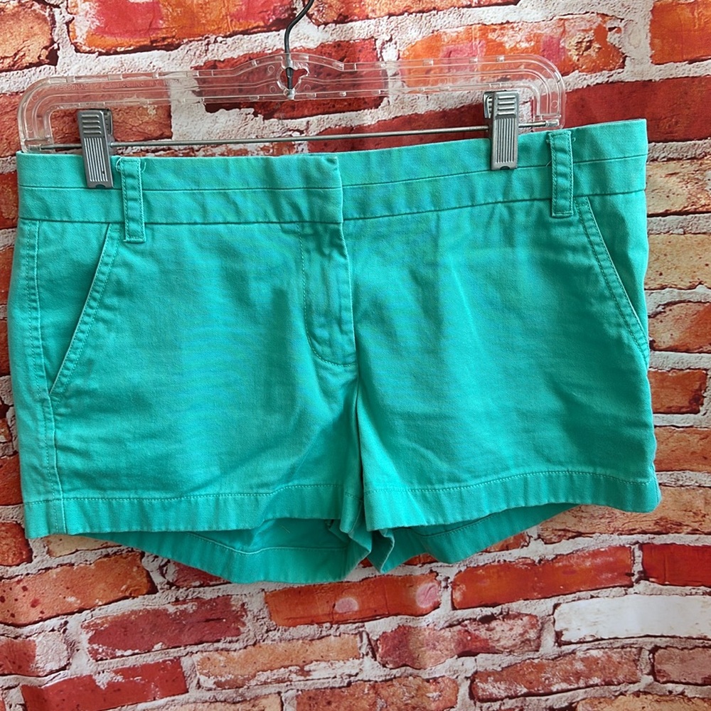 J Crew teal blue chino shorts